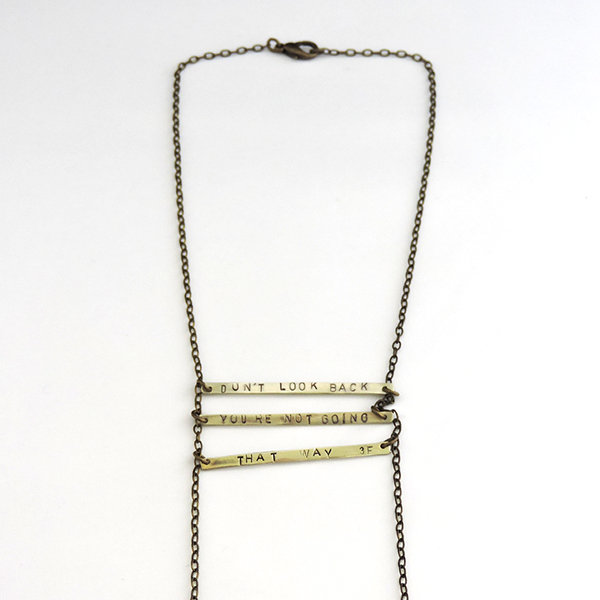 Quote Triple Plaquette Necklace