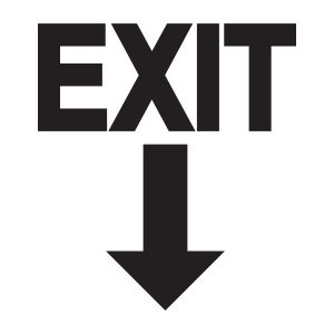 Small Αυτοκόλλητο τοίχου 'Exit'-0