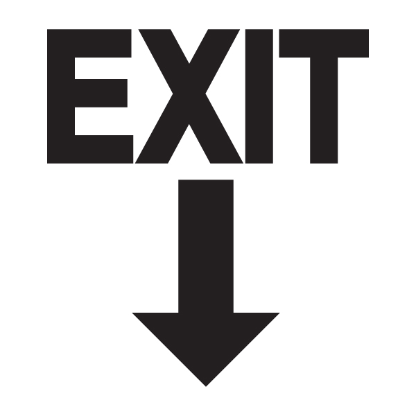 Small Αυτοκόλλητο τοίχου 'Exit' - handmademyday.com