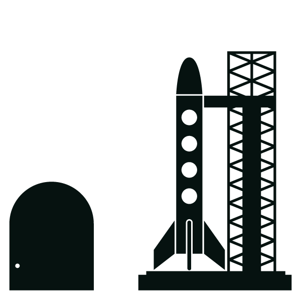 Small Αυτοκόλλητο τοίχου 'Mousedoor-Spacecraft'