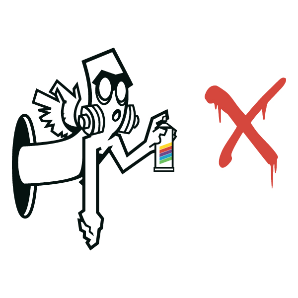 Small Αυτοκόλλητο τοίχου 'Paint X'