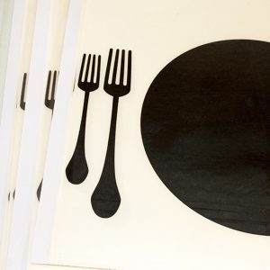 Mini Αυτοκόλλητο τοίχου 'Dinner Set'-159