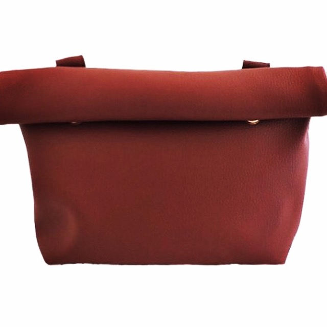 Μπορντώ Τσάντα Χειρός με αλυσίδα