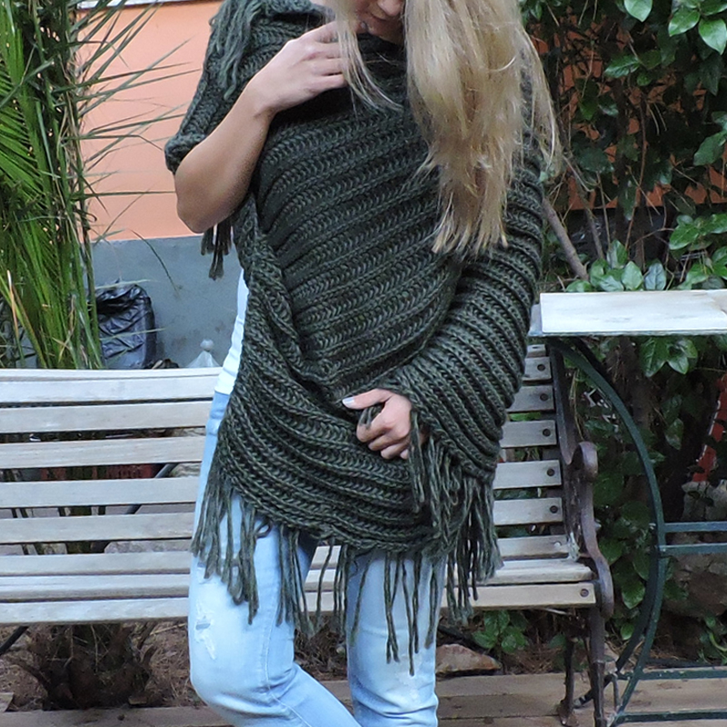 Πλεκτό Military Πανωφόρι