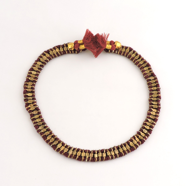 Μπορντώ Σιδερένιο Κολιέ