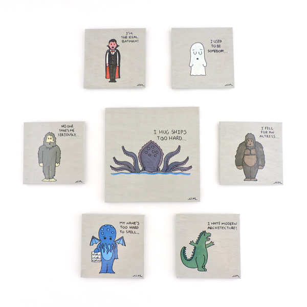 Χειροποίητο Σετ Σουβέρ 'Προβλήματα Τεράτων'