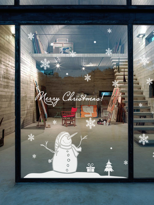 Μεγάλο Χριστουγεννιάτικο Αυτοκόλλητο *Χιονάνθρωπος - SnowMan*