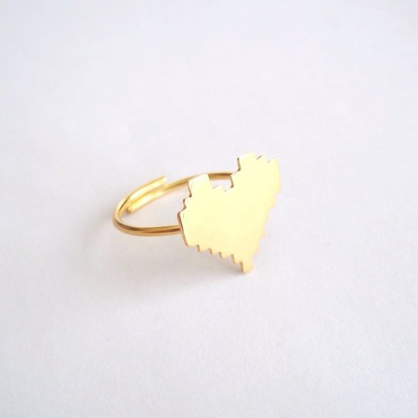 Δαχτυλίδι 'Pixel Heart' (ασήμι 925)