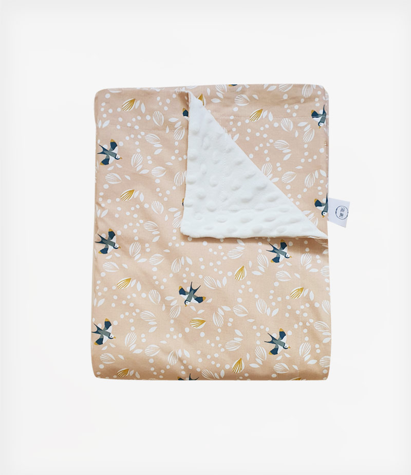 Κουβέρτα βελουτέ Διπλής όψης 'Swallows'